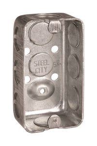 Steel City 10.3 cu in Rectangle Galvanized Steel 1 gang Utility Handy Box Silver