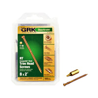 GRK Fasteners UberGrade No. 8  x 2 in. L Star Trim Head Steel Construction Screws 100 pk