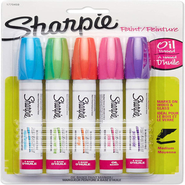 Sharpie Paint Markers Medium Point Assorted Colors Pack Of 5