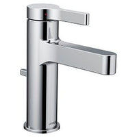 Chrome one-handle bathroom faucet