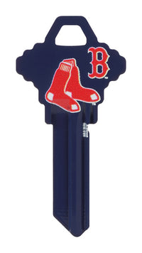 Hillman Boston Red Sox Brass 1-Sided 68/SC1 Painted House/Office Universal Key Blank (Pack of 6)