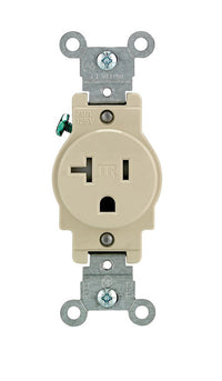 Leviton 20 amps 125 V Single Ivory Outlet 5-20R 1 pk