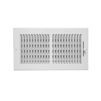 American Metal Products 6 in. H X 14 in. W 2-Way White Steel Wall/Ceiling Register