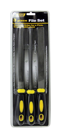 Steel Grip Multiple in. L X 1 in. W Steel Assorted File Set 3 pc