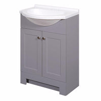 Zenna Home Zenna Home Single Gray Bathroom Vanity 24 in. W X 16 in. D X 35.5 in. H