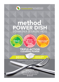 Method Power Dish Lemon Mint Scent Pods Dishwasher Detergent 20 oz