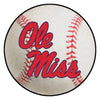 University of Mississippi (Ole Miss) Baseball Rug - 27in. Diameter