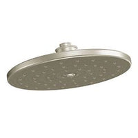 Brushed nickel one-function 10" diameter spray head eco-performance showerhead