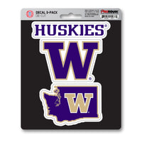 University of Washington 3 Piece Decal Sticker Set