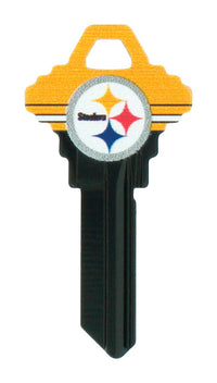 Hillman Pittsburgh Steelers Painted Key House/Office Universal Key Blank Single (Pack of 6).