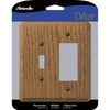 Amerelle Contemporary Brown 1 gang Wood Toggle Wall Plate 1 pk