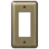 Amerelle Devon Brushed Brass 1 gang Stamped Steel Decorator Wall Plate 1 pk