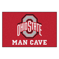 Ohio State University Man Cave Rug - 19in. x 30in.