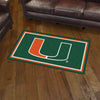 University of Miami 3ft. x 5ft. Plush Area Rug