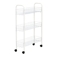 Household Essentials Slimline 30 in. H X 19.5 in. W X 7 in. D Metal 3-Shelf 3 Shelf Laundry Rack