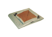 Foremost Tarp Co. Dry Top 8 ft. W X 10 ft. L Heavy Duty Polyethylene Reversible Tarp Brown/Silver