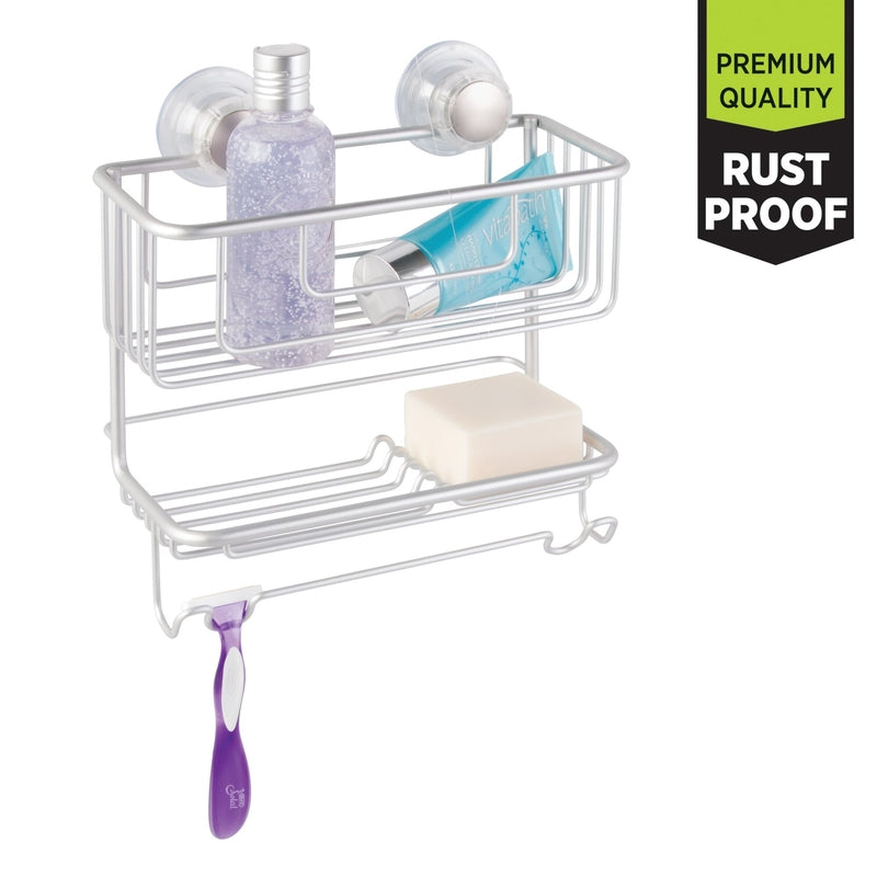 Interdesign Linea Adjustable Shower Caddy Silver