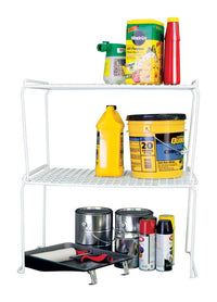 Grayline 15-1/2 in. H X 25 in. W X 18 in. L PE Coated White Stackable Shelf