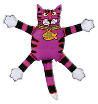 Fat Cat Multicolored Canvas Assorted Styles Squeak Dog Toy Small 1 pk