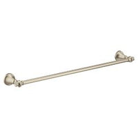 Brushed nickel towel bar