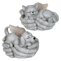 Exhart Gray Plastic/Resin 5 in. H Cat or Dog Pet Solar Statue (Pack of 4)