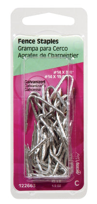 Hillman 3/4 in. L Galvanized Steel Fence Staples 14 Ga. 1.25 oz. (Pack of 6)