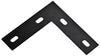 National Hardware 6.5 in. H X 1.5 in. W X 0.125 in. D Black Carbon Steel Flat Corner Plate