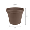 TERRAPOT CHOCOLATE 20"