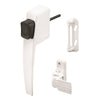 Prime-Line White Aluminum Push Button Latch 1 pk