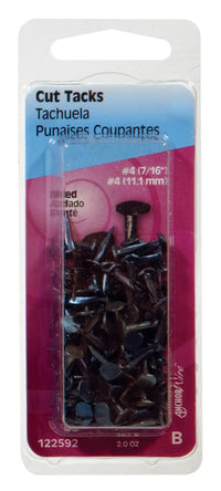 Hillman No. 4 x 7/16 in. L Blue Steel Cut Tacks 2 pk (Pack of 6)