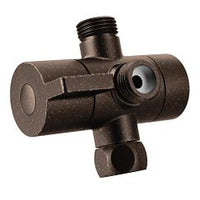 Oil rubbed bronze shower arm diverter