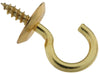 National Hardware Large Solid Brass 5/8 in. L Hook 5 lb 6 pk