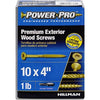 HILLMAN Power Pro No. 10 in. X 4 in. L Bronze Star Flat Head Premium Deck Screws 1 lb 52 pk