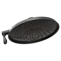 Matte black two-function 9" diameter spray head eco-performance rainshower