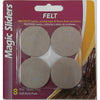 Magic Sliders Felt Self Adhesive Protective Pads Oatmeal Round 1-1/2 in. W X 1-1/2 in. L (Pack of 6)