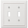 Amerelle Continental White 2 gang Die-Cast Metal Toggle Wall Plate 1 pk