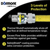 Dormont SmartSense 1/2 in. Flare Sizes X 1/2 in. D OD 48 ft. Stainless Steel Gas Connector Kit