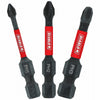 Diablo Phillips 2 in. L Drive Bit Set Black Oxide 3 pc