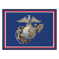 U.S. Marines Eagle, Globe, and Anchor 8ft. x 10 ft. Plush Area Rug