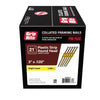 Grip-Rite 3 in. 11 Ga. Angled Strip Bright Framing Nails 21 deg 2000 pk