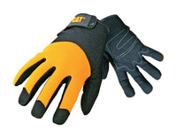 CAT Men's Indoor/Outdoor Padded Work Gloves Black/Yellow XL 1 pair