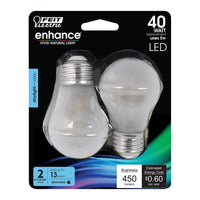 Feit Enhance A15 E26 (Medium) Filament LED Bulb Daylight 40 Watt Equivalence 2 pk