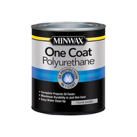 Minwax One Coat Gloss Clear Fast-Drying Polyurethane 1 qt.