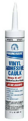 Phenoseal Translucent Vinyl Adhesive Adhesive Caulk 10 oz. (Pack of 12)