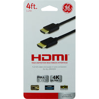 GE 4 ft. L HDMI Cable With Ethernet 4K Ultra HD