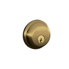 Schlage Antique Brass Brass Single Cylinder Deadbolt (Pack of 4)