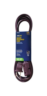 Projex Indoor 6 ft. L Brown Extension Cord 16/2 SPT-2