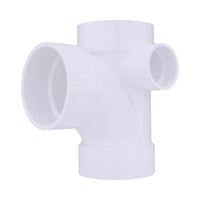 Charlotte Pipe Schedule 40 3 in. Hub X 3 in. D Hub PVC Sanitary Tee 1 pk