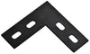 National Hardware 4.5 in. H X 1.5 in. W X 0.125 in. D Black Carbon Steel Flat Corner Plate (Pack of 5).