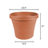 Bloem Terrapot 17.2 in. H X 20 in. D Resin Traditional Planter Terracotta Clay